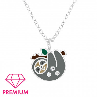 Sloth - 925 Sterling Silver Kids Necklaces SD40236