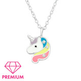 Unicorn - 925 Sterling Silver Kids Necklaces SD40425