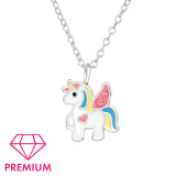 Unicorn - 925 Sterling Silver Kids Necklaces SD40426