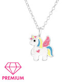 Unicorn - 925 Sterling Silver Kids Necklaces SD40426