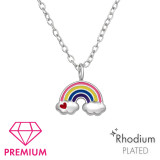 Rainbow - 925 Sterling Silver Kids Necklaces SD40655