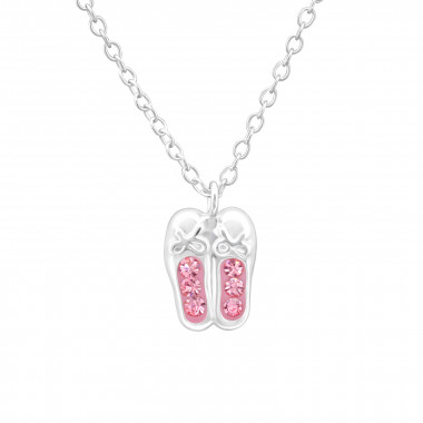 Ballerina Shoes - 925 Sterling Silver Kids Necklaces SD40692