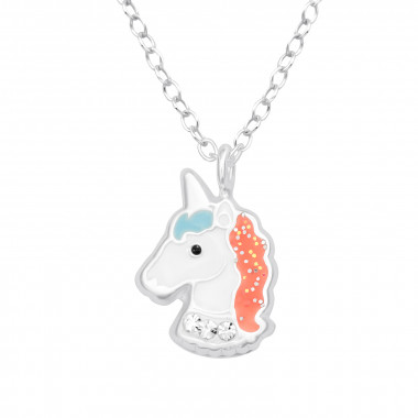 Unicorn - 925 Sterling Silver Kids Necklaces SD41136