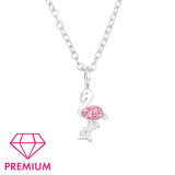 Flamingo - 925 Sterling Silver Kids Necklaces SD41448