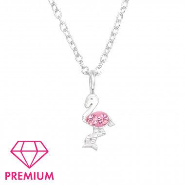 Flamingo - 925 Sterling Silver Kids Necklaces SD41448