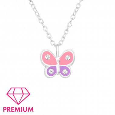 Butterfly - 925 Sterling Silver Kids Necklaces SD42702