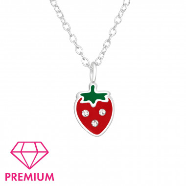 Strawberry - 925 Sterling Silver Kids Necklaces SD42720