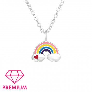 Rainbow - 925 Sterling Silver Kids Necklaces SD42721