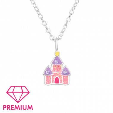 Castle - 925 Sterling Silver Kids Necklaces SD42724