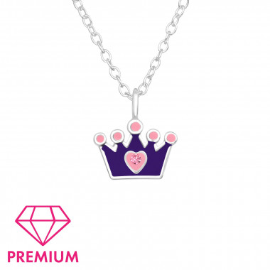 Crown - 925 Sterling Silver Kids Necklaces SD42728
