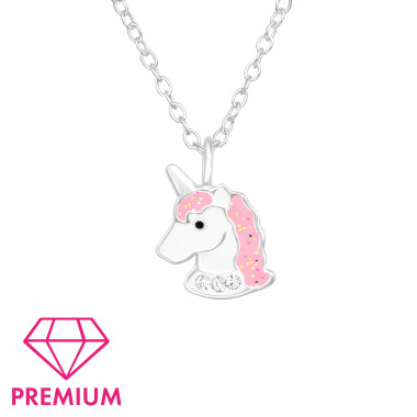 Unicorn - 925 Sterling Silver Kids Necklaces SD42732