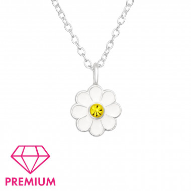 Flower - 925 Sterling Silver Kids Necklaces SD42735