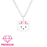 Cat - 925 Sterling Silver Kids Necklaces SD42738