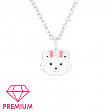 Cat - 925 Sterling Silver Kids Necklaces SD42738