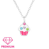 Cupcake - 925 Sterling Silver Kids Necklaces SD42739