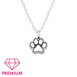Paw Print - 925 Sterling Silver Kids Necklaces SD43653