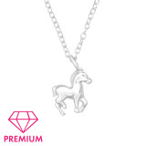 Horse - 925 Sterling Silver Kids Necklaces SD43677