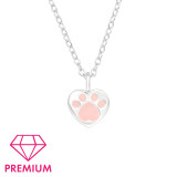 Paw Print - 925 Sterling Silver Kids Necklaces SD43688