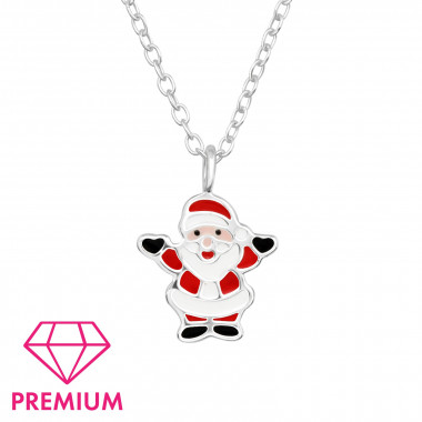 Santa Claus - 925 Sterling Silver Kids Necklaces SD43977