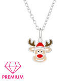 Reindeer - 925 Sterling Silver Kids Necklaces SD43979