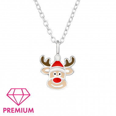 Reindeer - 925 Sterling Silver Kids Necklaces SD43979