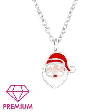 Santa Claus - 925 Sterling Silver Kids Necklaces SD43981