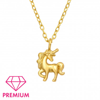 Unicorn - 925 Sterling Silver Kids Necklaces SD44693