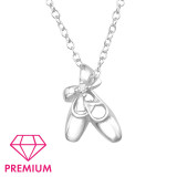 Ballerina Shoes - 925 Sterling Silver Kids Necklaces SD44863