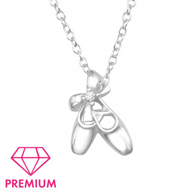 Ballerina Shoes - 925 Sterling Silver Kids Necklaces SD44863