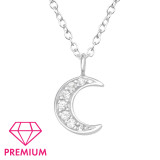 Crescent Moon - 925 Sterling Silver Kids Necklaces SD45066