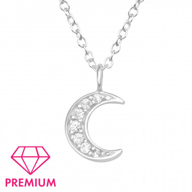 Crescent Moon - 925 Sterling Silver Kids Necklaces SD45066