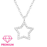 Star - 925 Sterling Silver Kids Necklaces SD45068