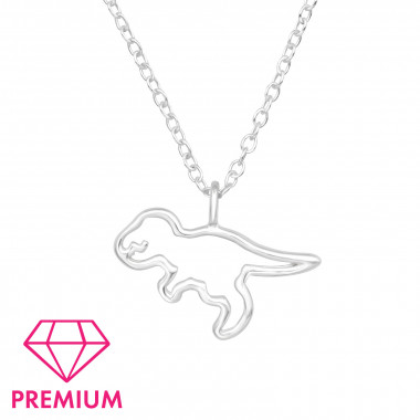 Dinosaur - 925 Sterling Silver Kids Necklaces SD45086