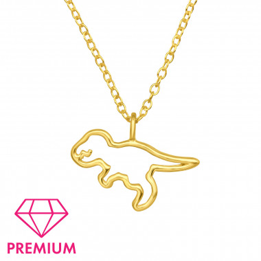 Dinosaur - 925 Sterling Silver Kids Necklaces SD45087