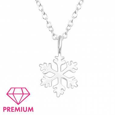 Snowflake - 925 Sterling Silver Kids Necklaces SD45088