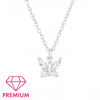 Butterfly - 925 Sterling Silver Kids Necklaces SD45092