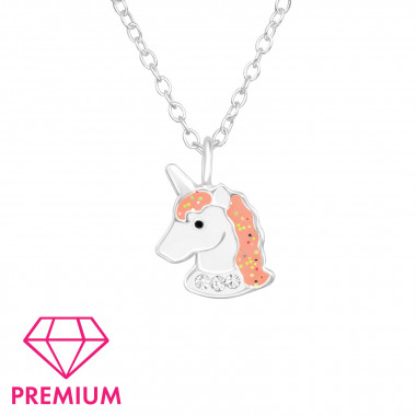 Unicorn - 925 Sterling Silver Kids Necklaces SD45249