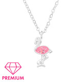 Flamingo - 925 Sterling Silver Kids Necklaces SD45250