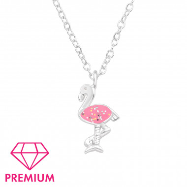 Flamingo - 925 Sterling Silver Kids Necklaces SD45250