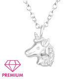 Unicorn - 925 Sterling Silver Kids Necklaces SD45581