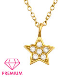 Star - 925 Sterling Silver Kids Necklaces SD45585