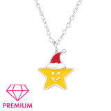 Santa Star - 925 Sterling Silver Kids Necklaces SD45990