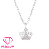 Crown - 925 Sterling Silver Kids Necklaces SD46006