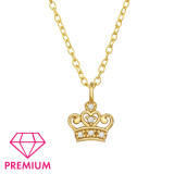 Crown - 925 Sterling Silver Kids Necklaces SD46007