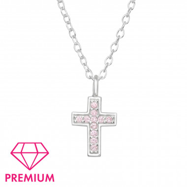 Cross - 925 Sterling Silver Kids Necklaces SD46010