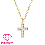 Cross - 925 Sterling Silver Kids Necklaces SD46011