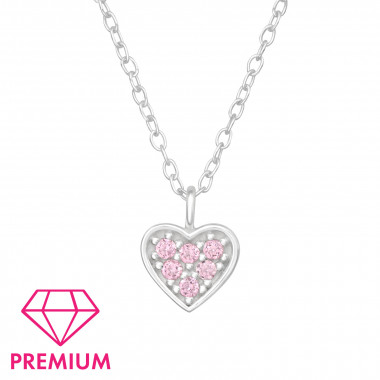 Heart - 925 Sterling Silver Kids Necklaces SD46014