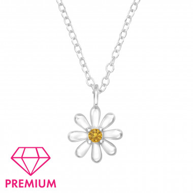 Flower - 925 Sterling Silver Kids Necklaces SD46022