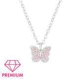 Butterfly - 925 Sterling Silver Kids Necklaces SD46026