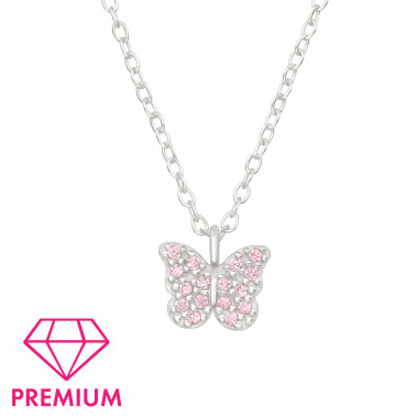 Butterfly - 925 Sterling Silver Kids Necklaces SD46026